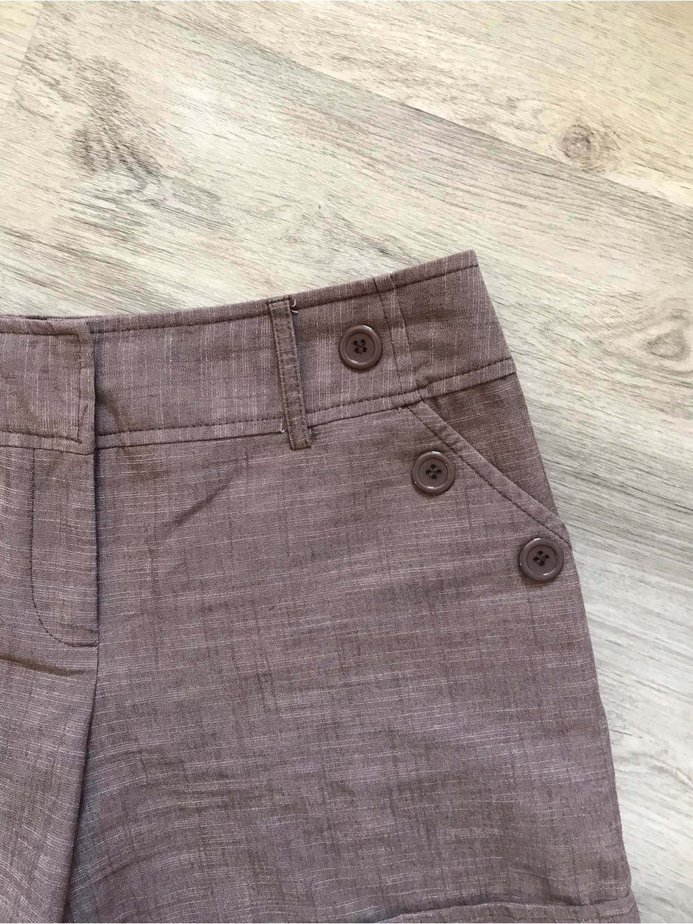 Courtenay Tailored Button-Accent Shorts Size 10P - Picture 2 of 5